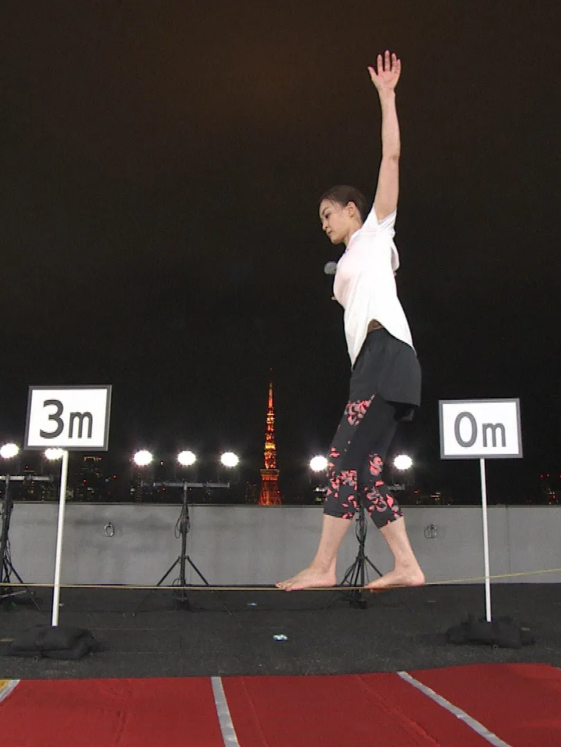 「中居正広のミになる図書館」で体操・田中理恵は 驚異の20m綱渡りに挑戦