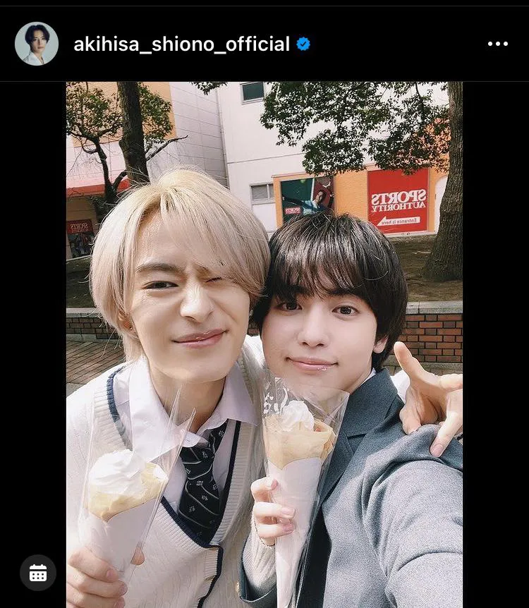 ※塩野瑛久の公式Instagram(akihisa_shiono_official)より