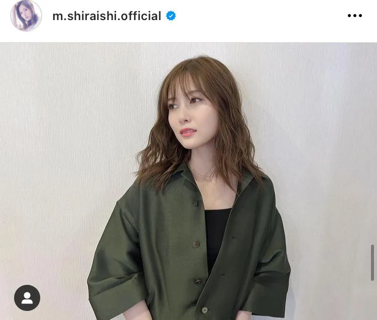 ※白石麻衣オフィシャルInstagram(m.shiraishi.official)のスクリーンショット