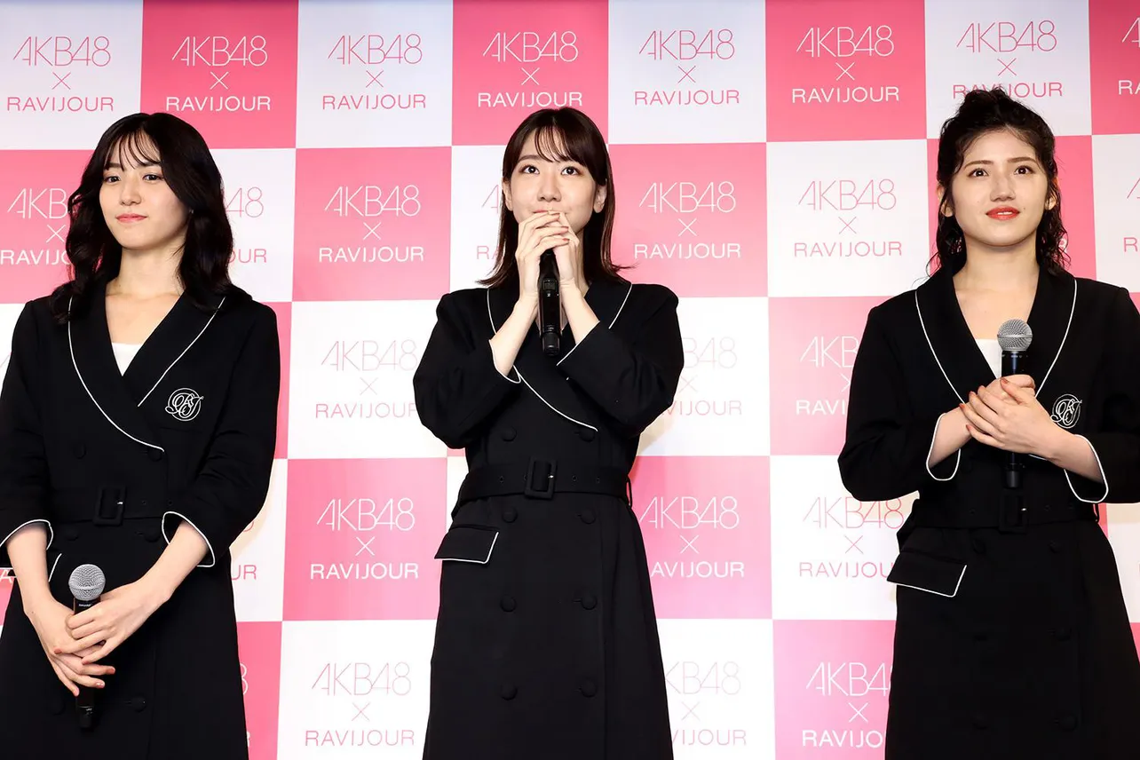 AKB48の下尾みう、柏木由紀、村山彩希(写真左から)