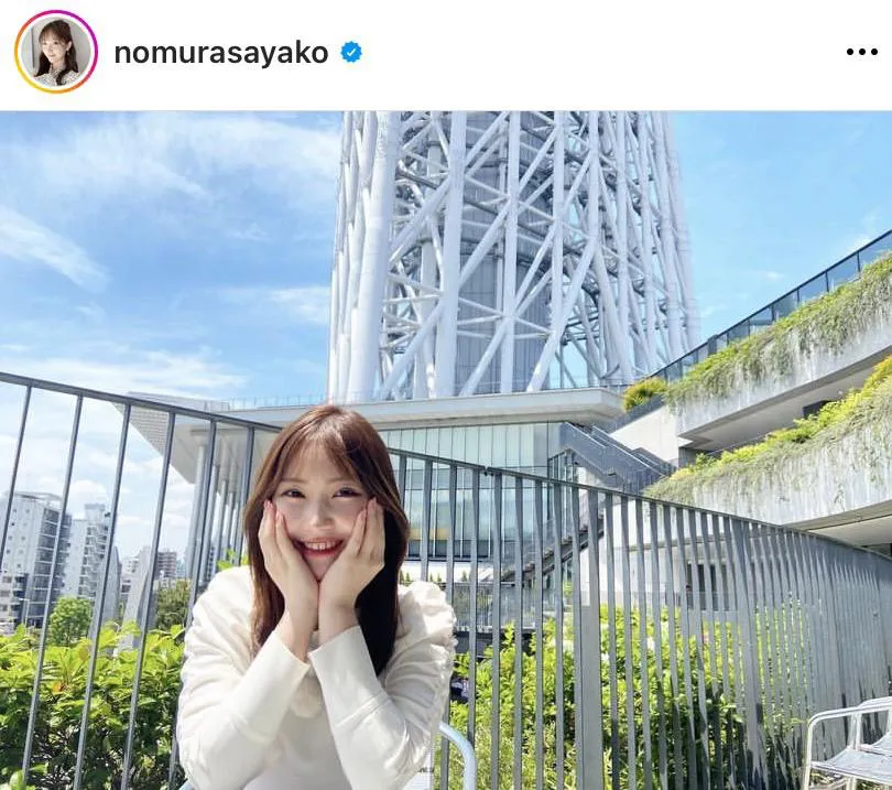 ※画像は野村彩也子アナウンサー(nomurasayako)公式Instagramのスクリーンショット