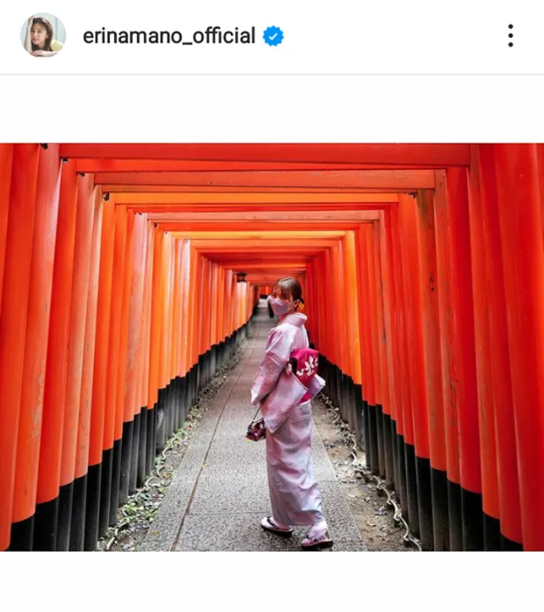 画像 真野恵里菜 艶やかな着物姿で京都旅行の様子を公開 か かわいい 尊さまで感じます と反響続々 2 32 Webザテレビジョン