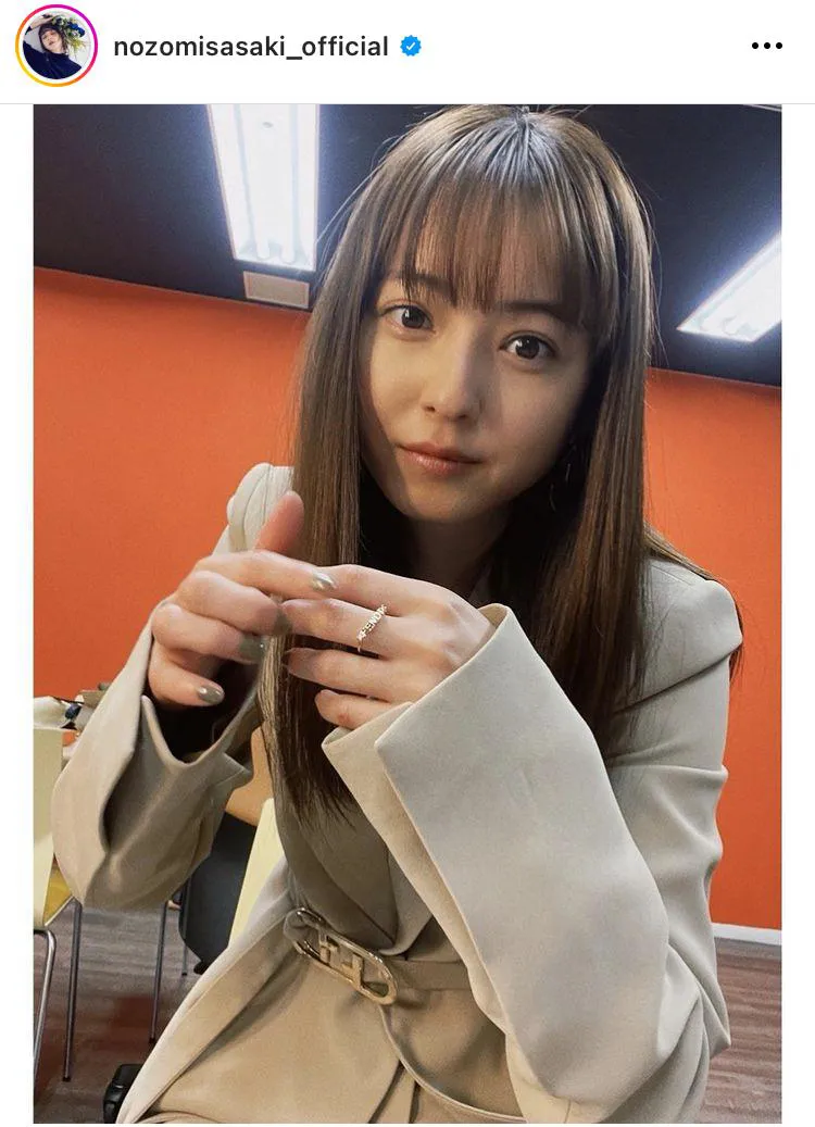 ※佐々木希オフィシャルInstagram(nozomisasaki_official)より