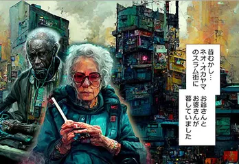 【漫画】すべてAIで作画。“神絵生成AI”を駆使して創作された漫画『サイバーパンク桃太郎』がすごすぎると話題