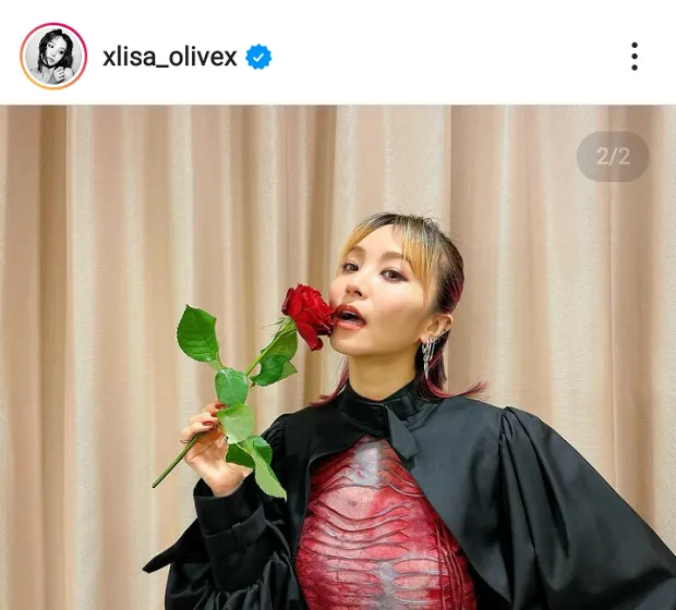 ※LiSA公式Instagram(xlisa_olivex)のスクリーンショット