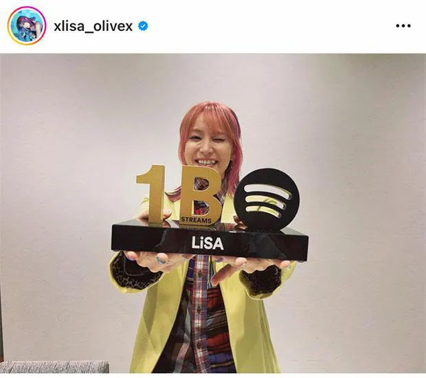 ※LiSA公式Instagram(xlisa_olivex)のスクリーンショット