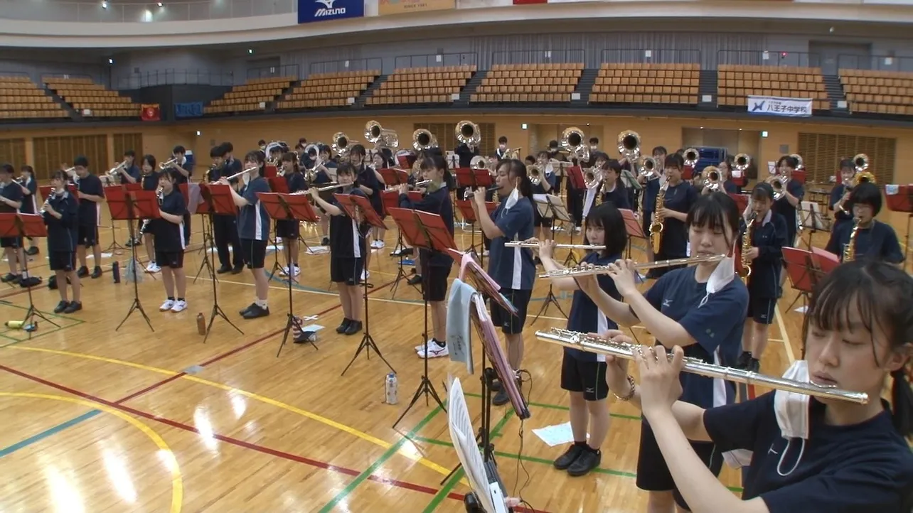 マーチング強豪校・八王子学園八王子高等学校の練習風景