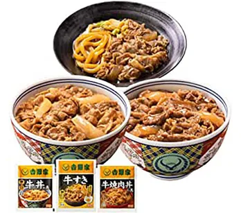 【Amazonタイムセール】吉野家のバラエティセットがお得なセールを開催中。牛丼・豚丼などの定番商品をおうちで食べ比べられる