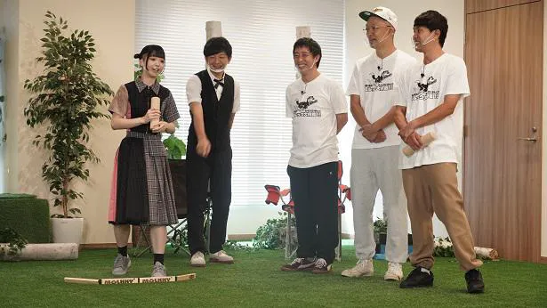 ミユキ、向井、森田、みなみかわ、カナイ(左から)