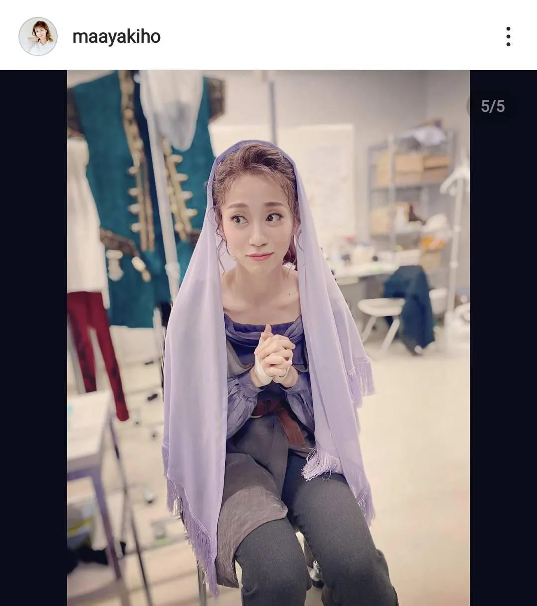 ※真彩希帆オフィシャルInstagram(maayakiho)より