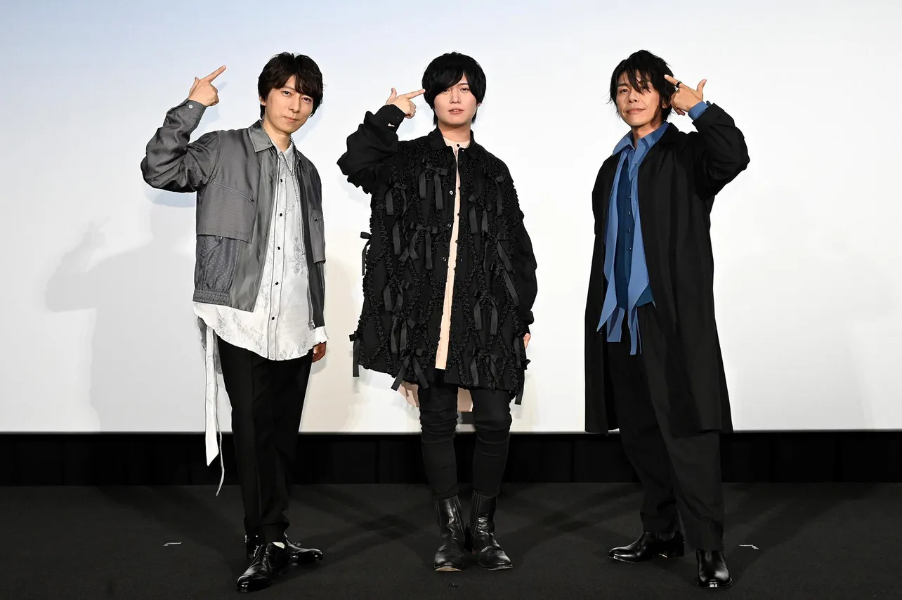 ”アニナナ”先行上映会に羽多野渉、斉藤壮馬、佐藤拓也が登場！