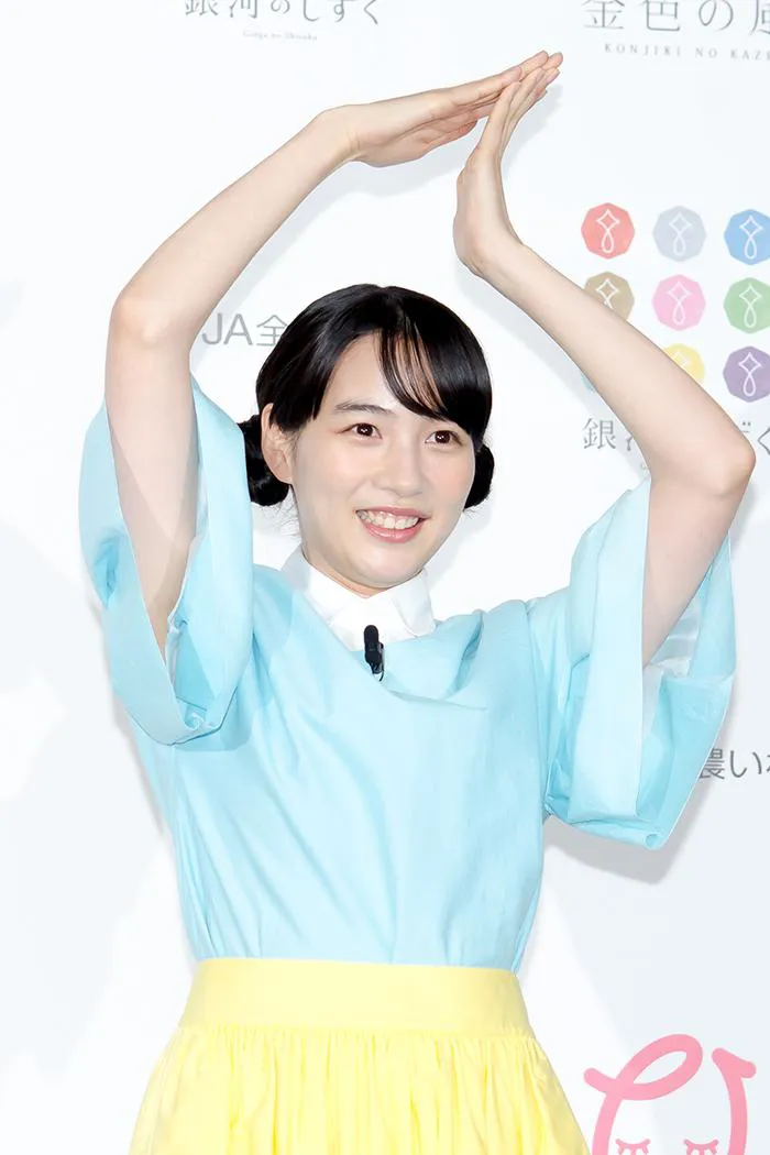 のん「いわて純情米」新CM発表イベントより 撮影＝山田果奈映