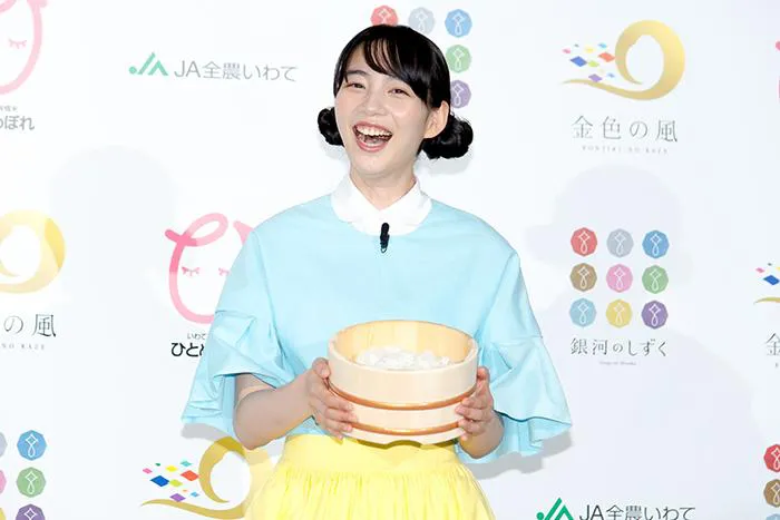 のん「いわて純情米」新CM発表イベントより 撮影＝山田果奈映