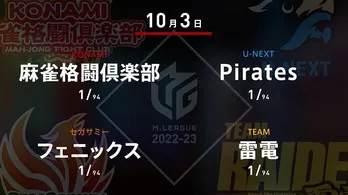 KADOKAWAサクラナイツも参戦「Mリーグ2022-23シーズン」全試合、ABEMAにて完全独占生放送決定　開幕式＆初日の対局も