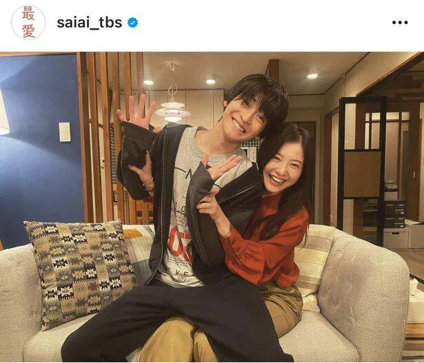 画像・写真 松下洸平＆高橋文哉、笑顔の再会2ショットに「“最愛”な2人