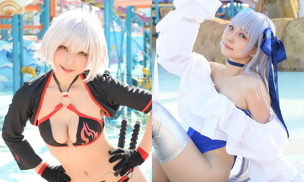 水着姿の『FGO』コスプレイヤー、衣装へのこだわり「すべて手作りで