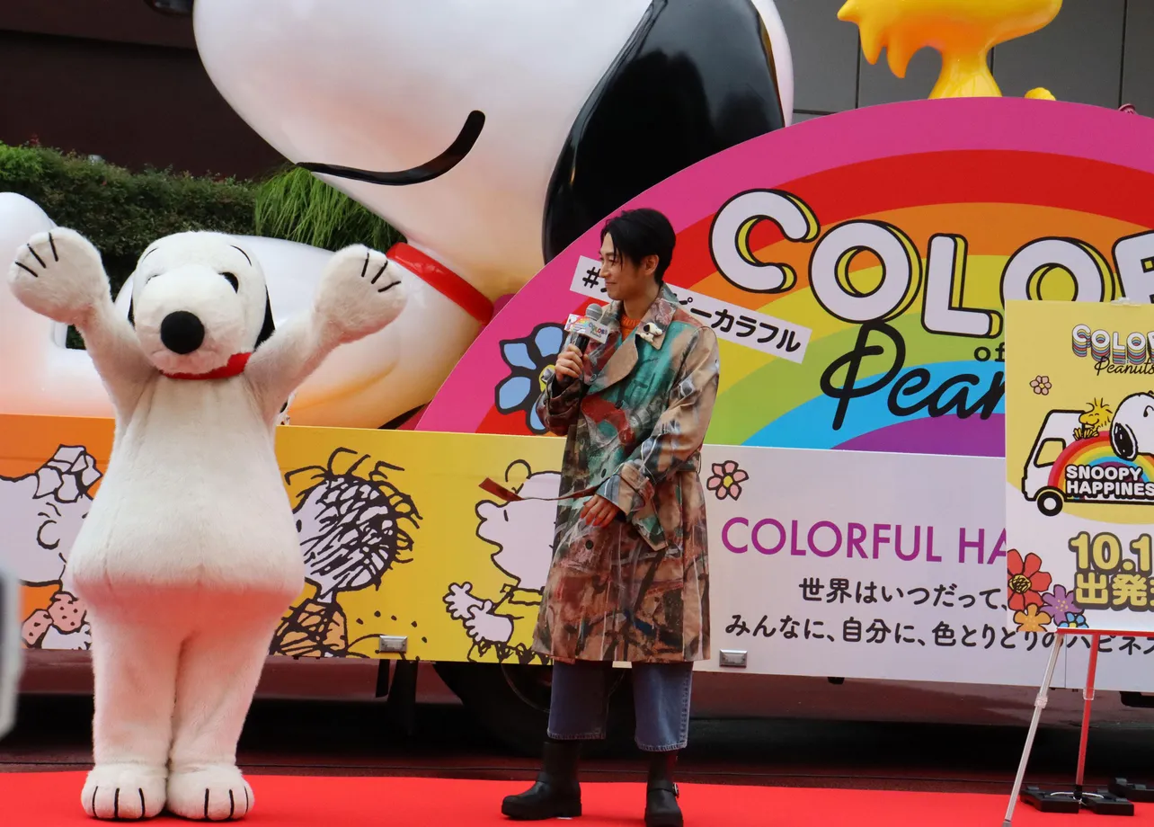 「SNOOPY HAPPINESS FLOAT 2022」出発式より