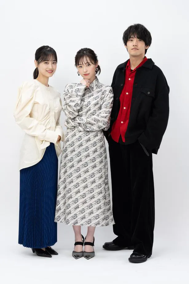 【写真】終始仲良く取材に応じてくれた福原遥&赤楚衛二&山下美月