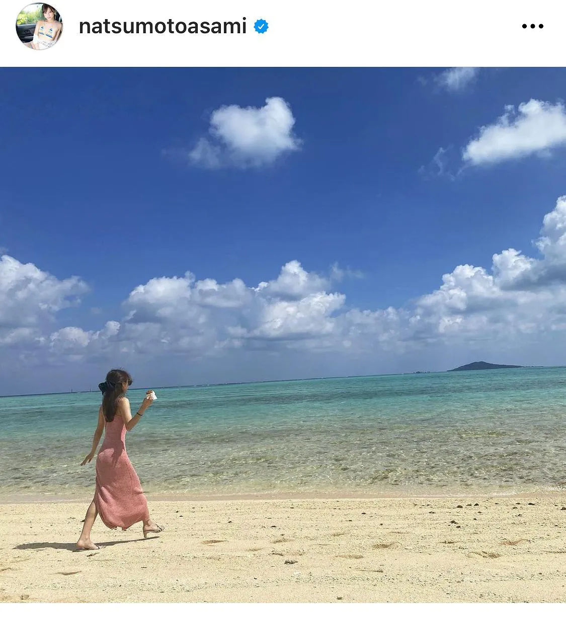 ※画像は夏本あさみ(natsumotoasami)オフィシャルInstagramのスクリーンシ