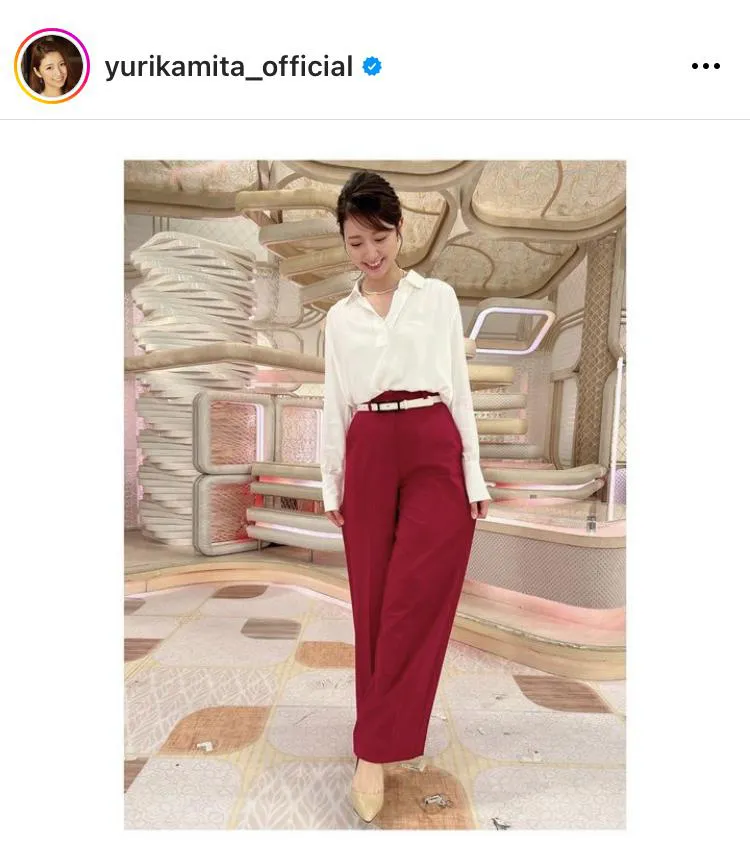 ※三田友梨佳アナ公式Instagram(yurikamita_official)より