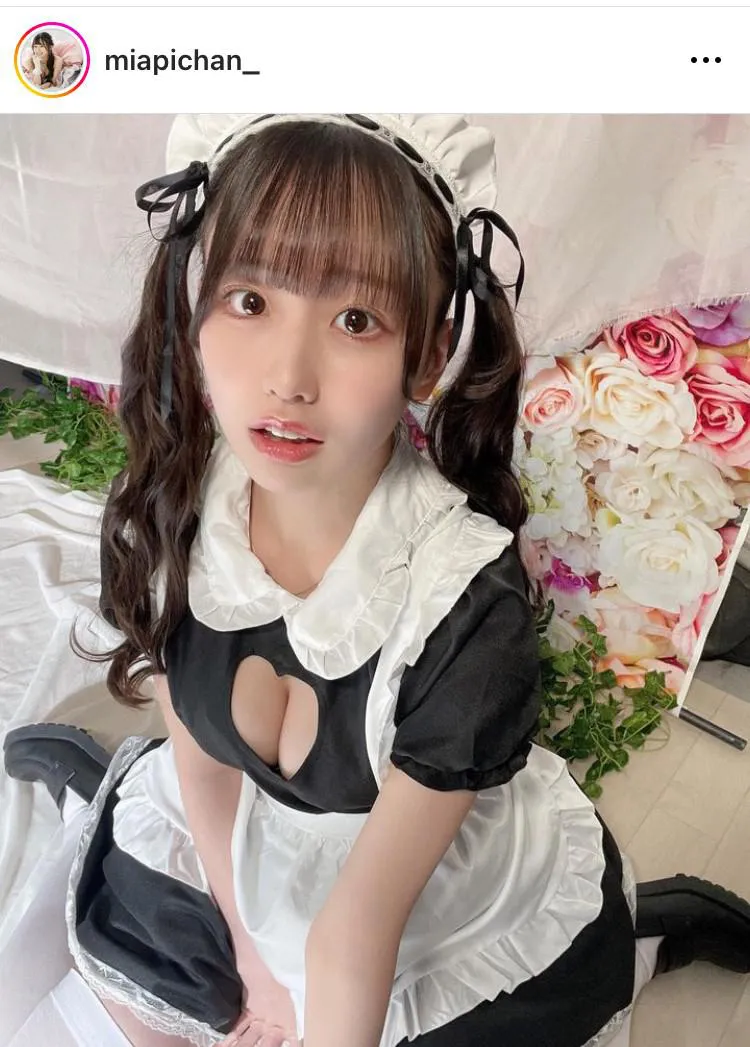 こんなメイドさん欲しい…！柳川みあ、えちえちなコスプレショット 