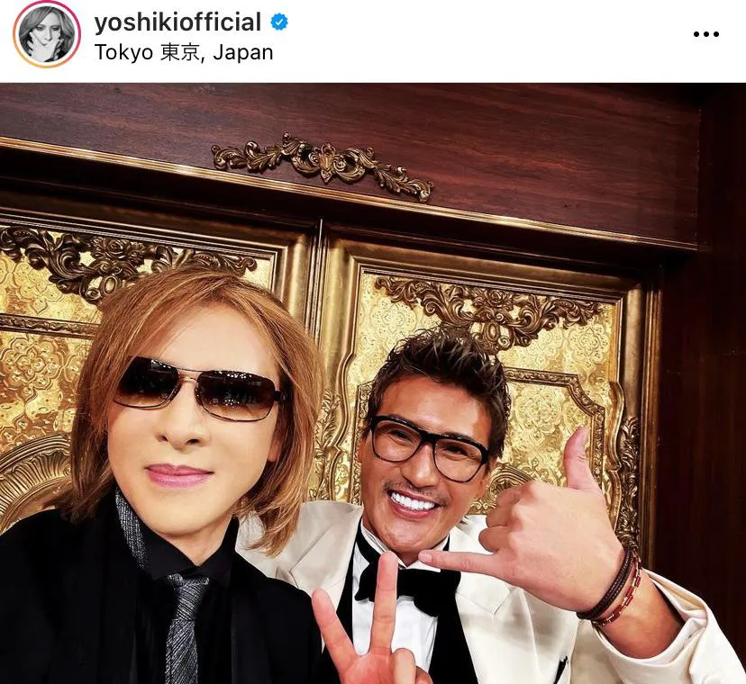 YOSHIKIと新庄剛志の仲良しSHOT