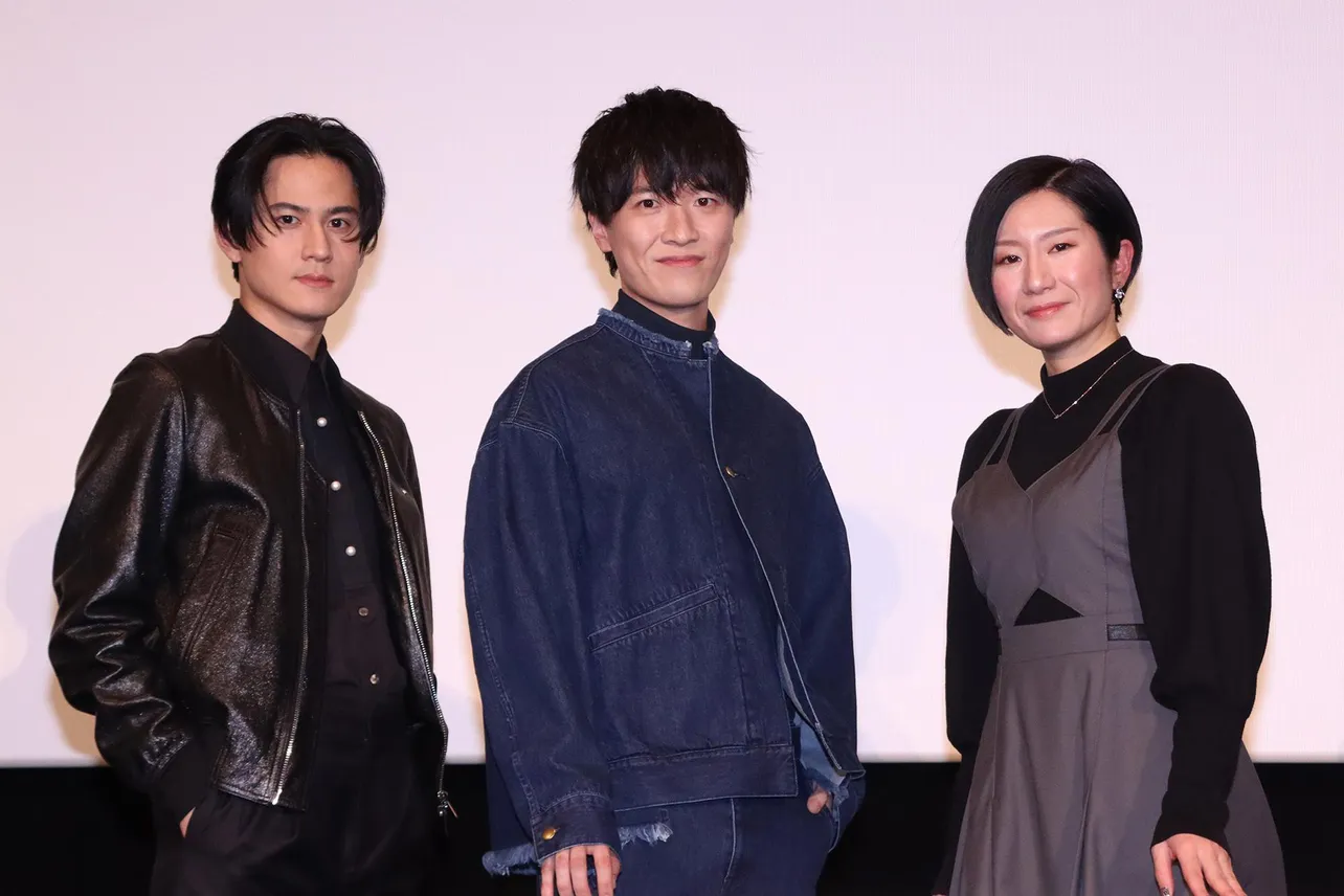 「LUPIN ZERO」プレミア上映会に登壇した武内駿輔、畠中祐、行成とあ(写真左から)