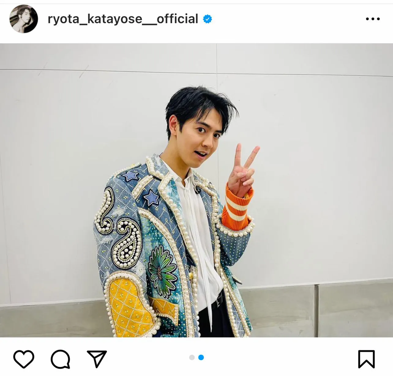 ※片寄涼太オフィシャルInstagram(ryota_katayose__official)より