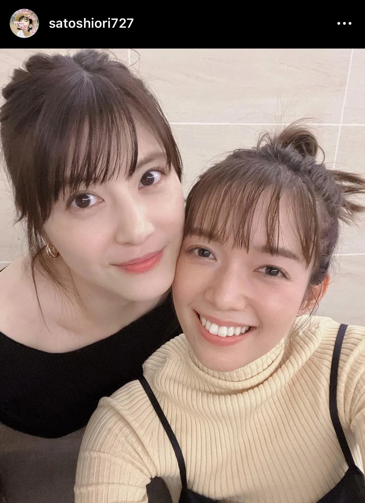 佐藤栞里＆佐藤ありさ、再会の2ショット