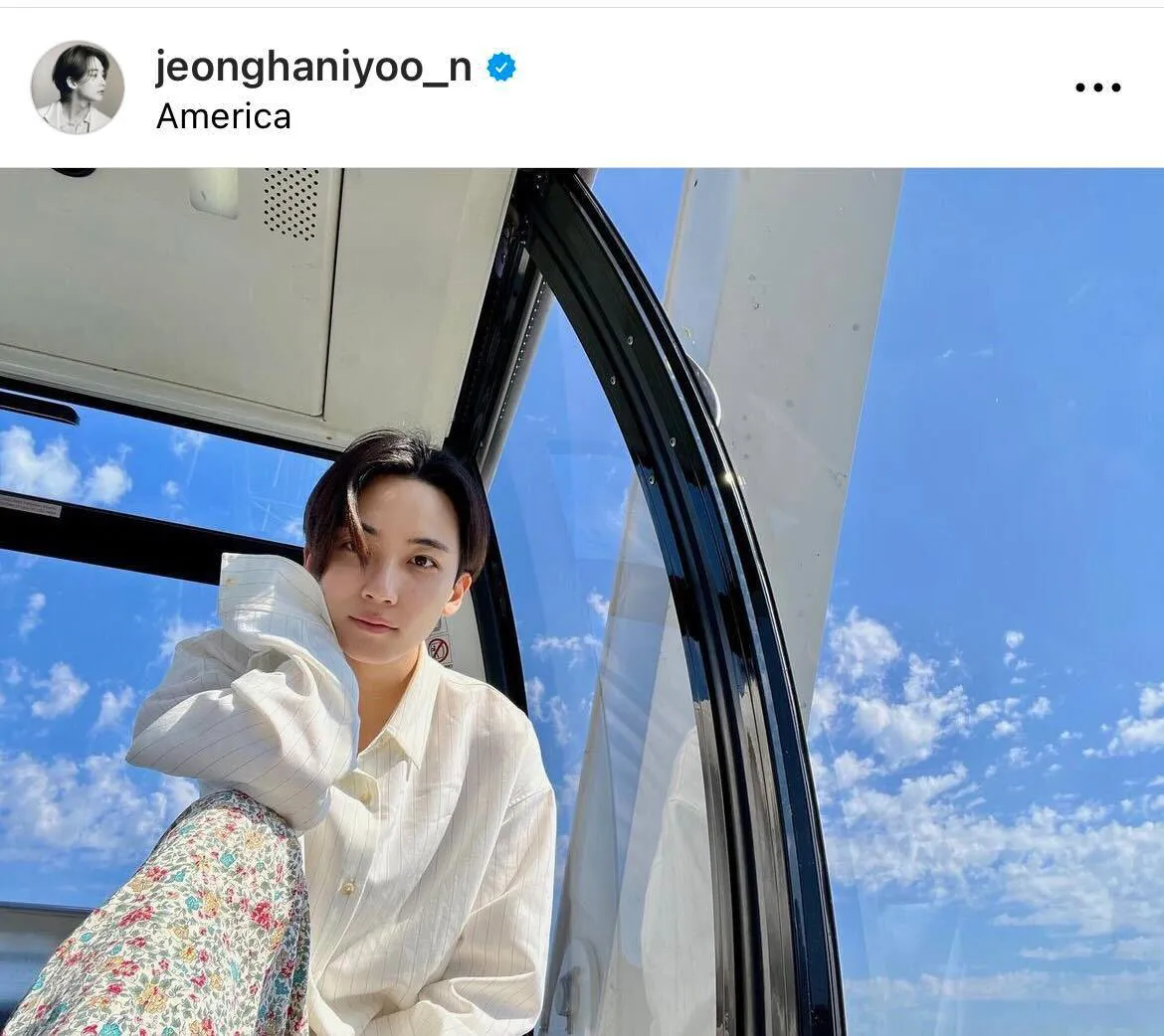 ※SEVENTEENジョンハン公式Instagram(jeonghaniyoo_n)より