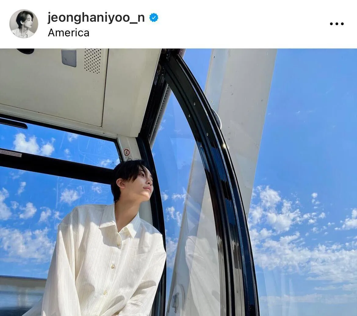 ※SEVENTEENジョンハン公式Instagram(jeonghaniyoo_n)より