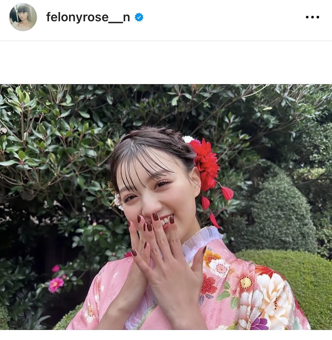 ※画像は鶴嶋乃愛オフィシャルInstagram(felonyrose__n)より