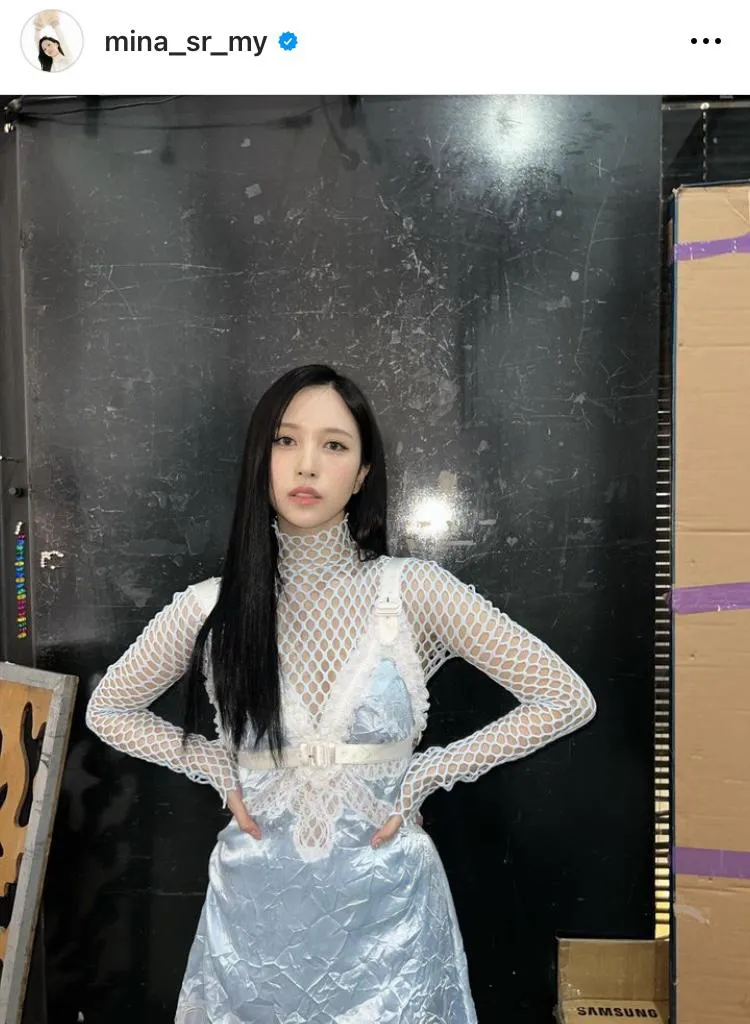 画像・写真 デコルテが透け透け…TWICE・ミナ、あみあみメッシュ衣装姿
