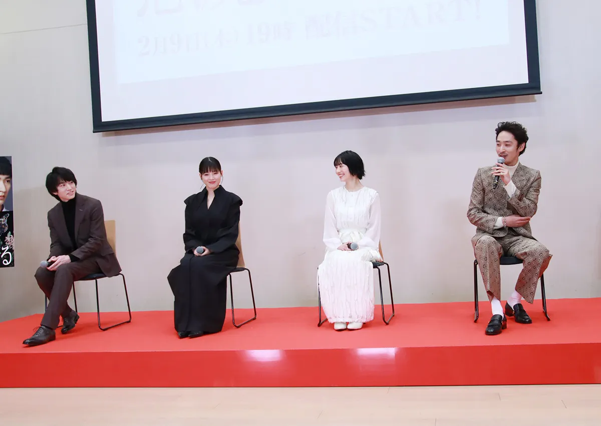 和田雅成、石井杏奈、吉谷彩子、上杉柊平(写真左から)