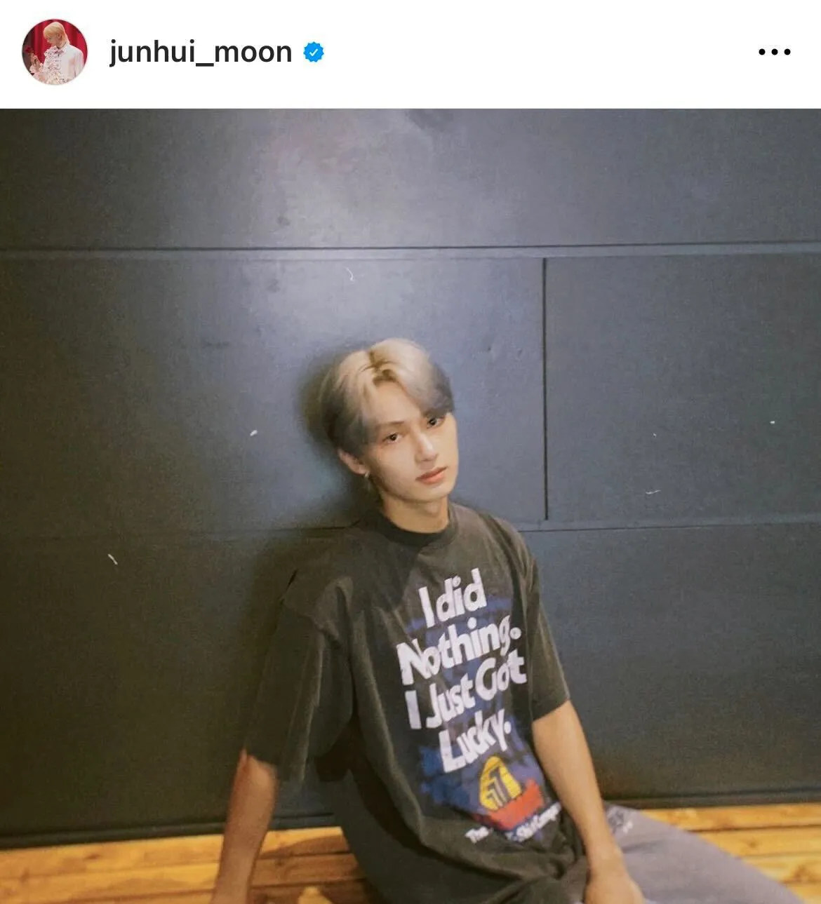 ※SEVENTEENジュン公式Instagram(junhui_moon)より