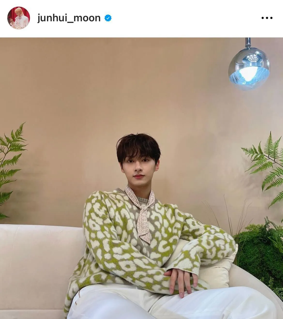 ※SEVENTEENジュン公式Instagram(junhui_moon)より