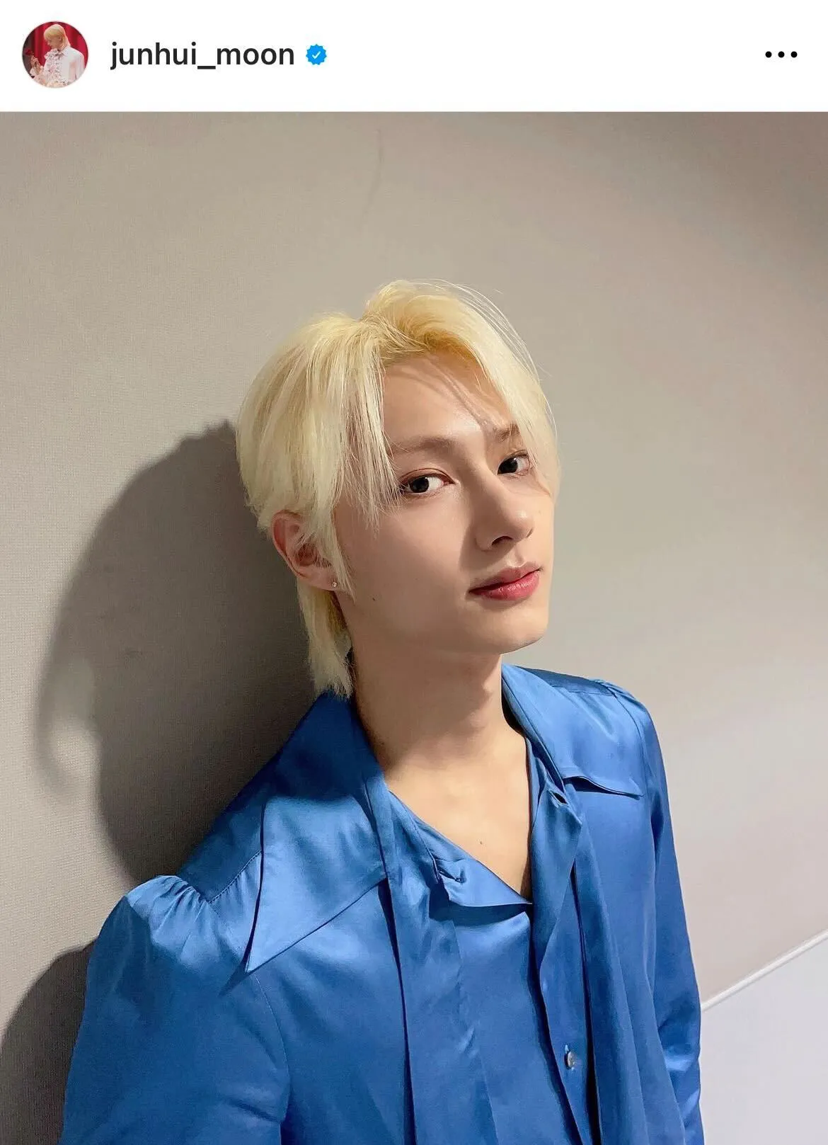 ※SEVENTEENジュン公式Instagram(junhui_moon)より