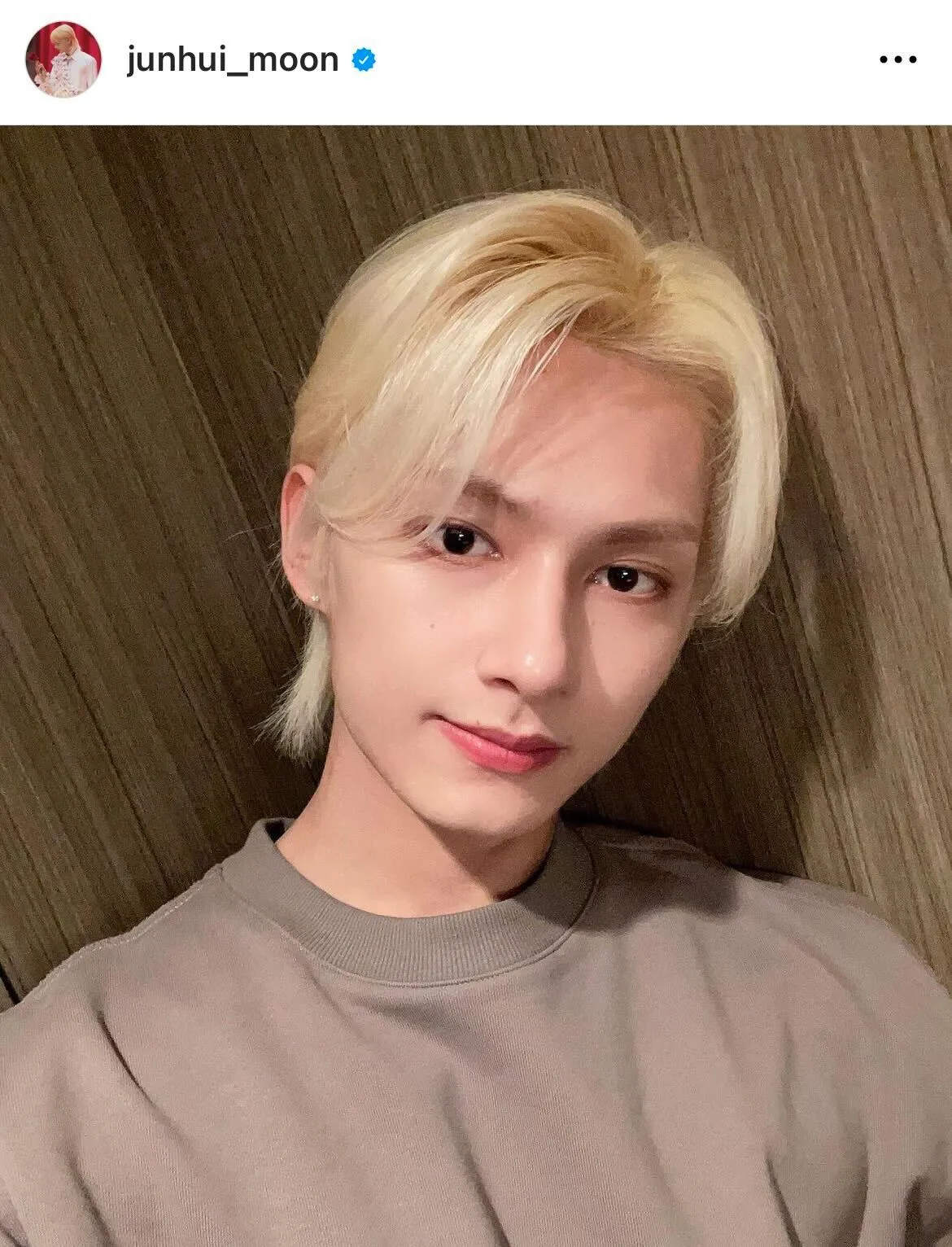 ※SEVENTEENジュン公式Instagram(junhui_moon)より