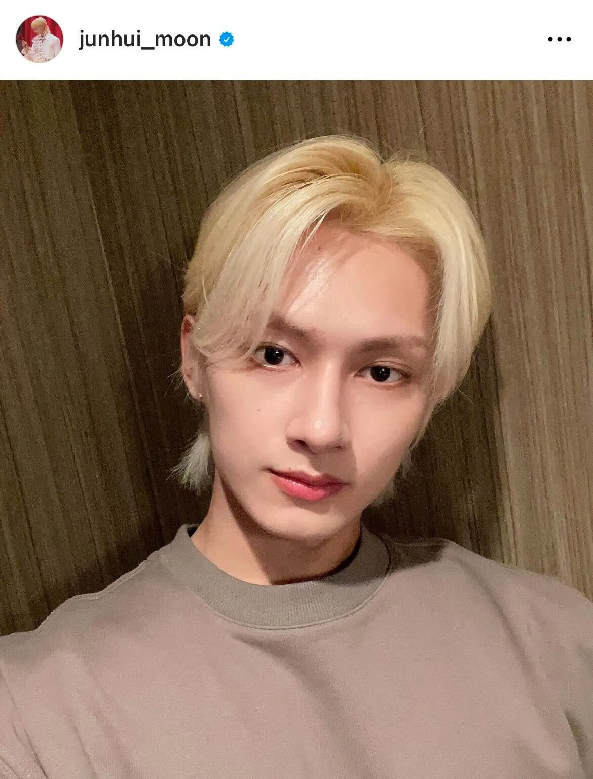 ※SEVENTEENジュン公式Instagram(junhui_moon)より