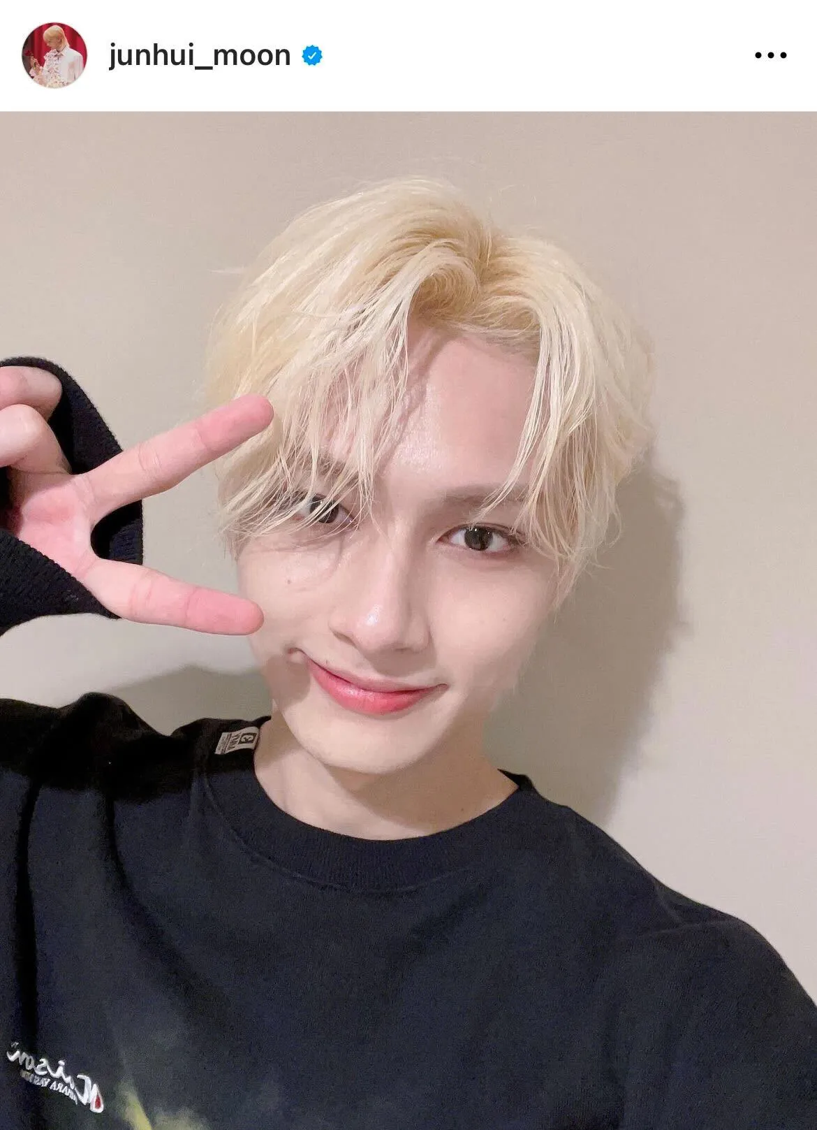 ※SEVENTEENジュン公式Instagram(junhui_moon)より