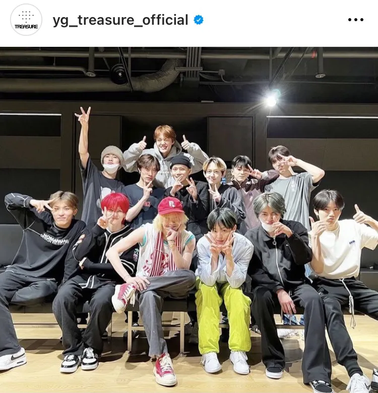  事務所の大先輩、BIGBANG・G-DRAGONと記念写真を撮るTREASURE