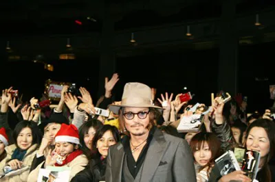 映画「パブリック・エネミーズ」のジャパンプレミアに出席したジョニー・デップ