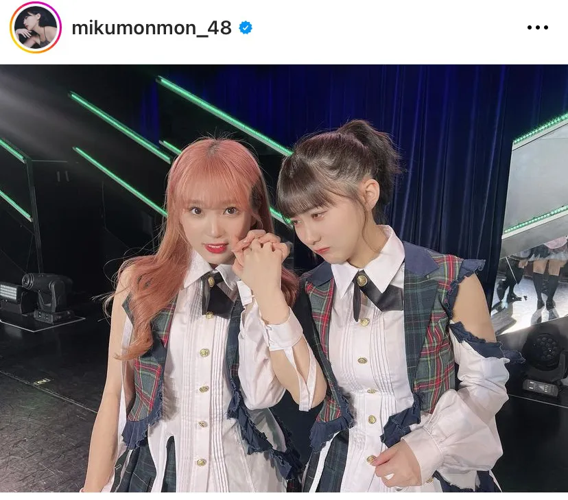 ※田中美久オフィシャルInstagram(mikumonmon_48)より