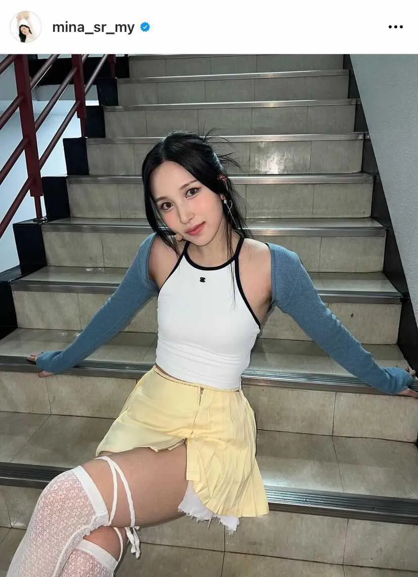 画像・写真 TWICE・ミナ、割れた腹筋がチラ見えする衣装姿に「ビジュ