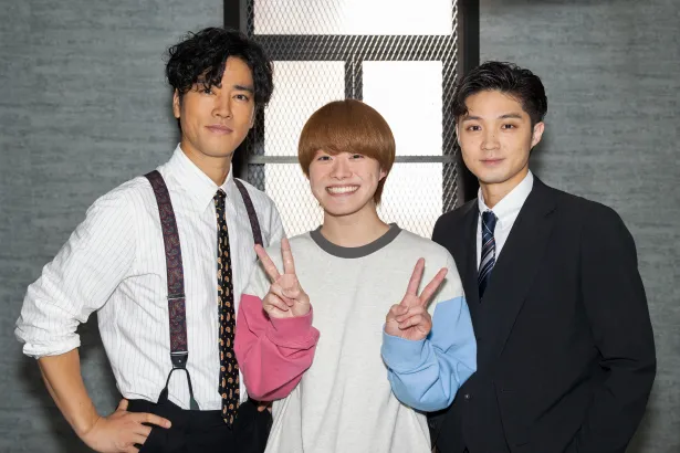 桐谷健太主演ドラマにメインゲストとして出演する(写真中央)なにわ男子・大橋和也