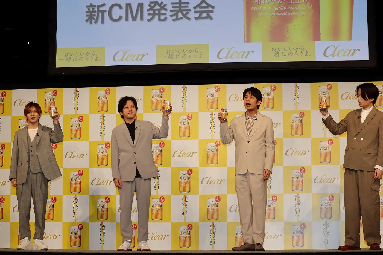 二宮和也、中丸雄一、山田涼介、菊池風磨が4人そろってテレビCMに初出演！