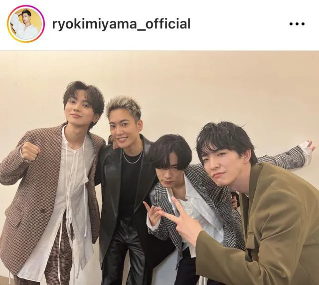 ※画像は三山凌輝Instagram (ryokimiyama_official)より