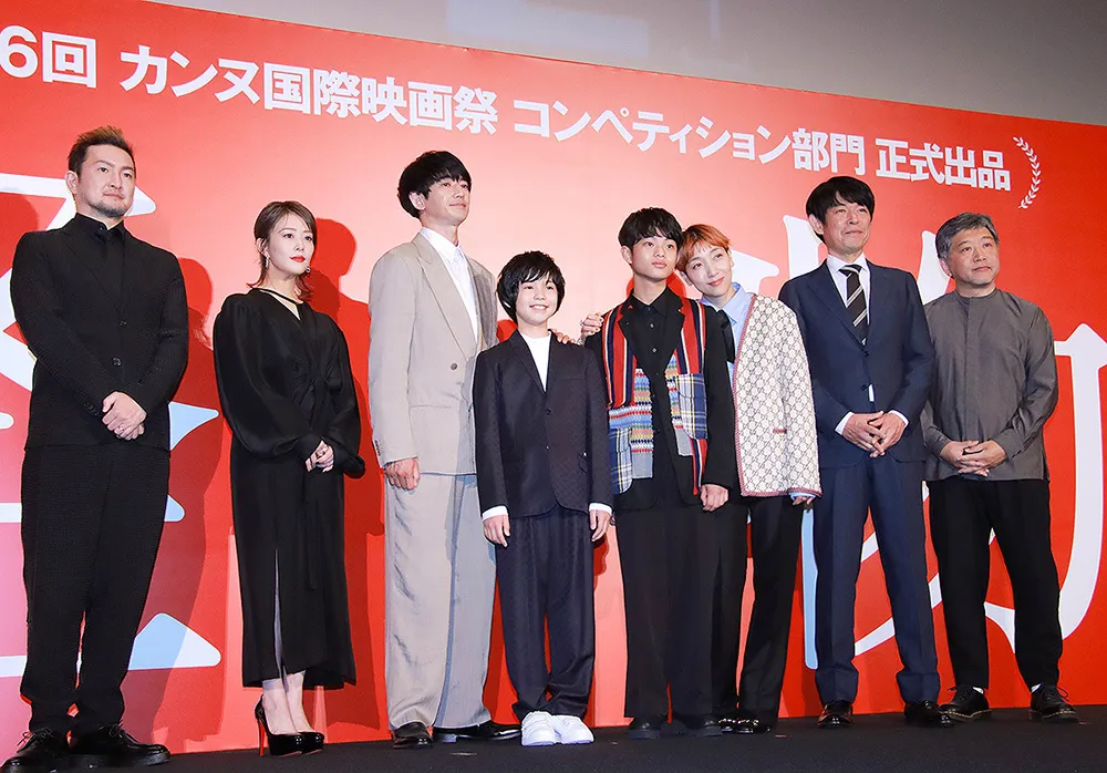 映画「怪物」完成披露試写会より