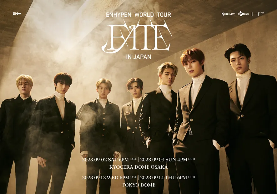 ENHYPEN、初のドームツアー「ENHYPEN WORLD TOUR 'FATE' IN JAPAN」開催