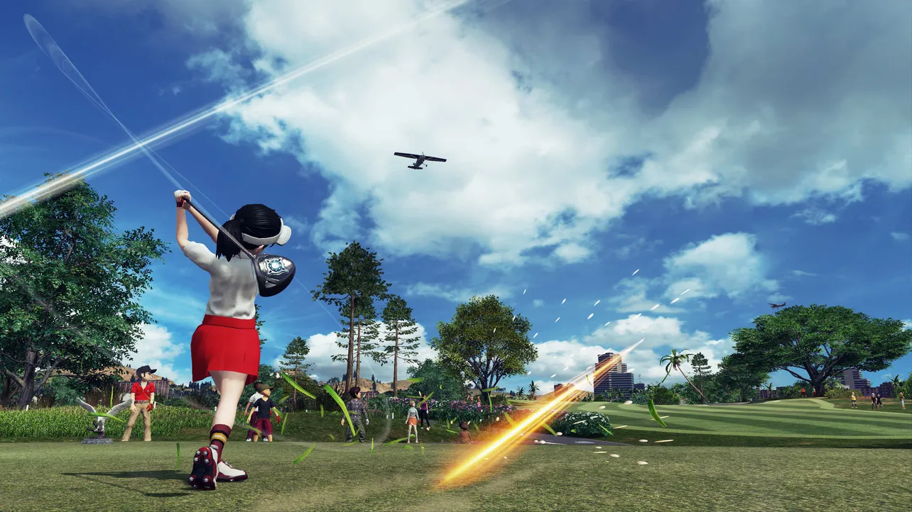 【写真を見る】プレイするのは8月31日(木)発売予定の最新作「New みんなのGOLF」だ